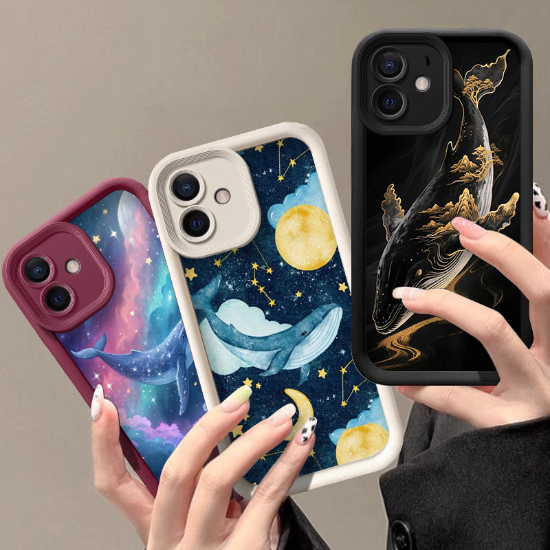 Phone Cases Xiaomi 15T - Retro Cartoon Starry Sky Blue Whale