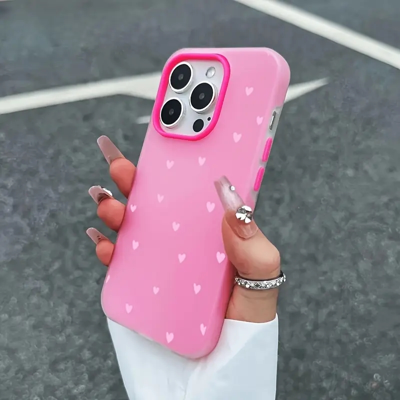 Phone Cases Xiaomi 15T - Small Fresh Pink Heart Jelly Color
