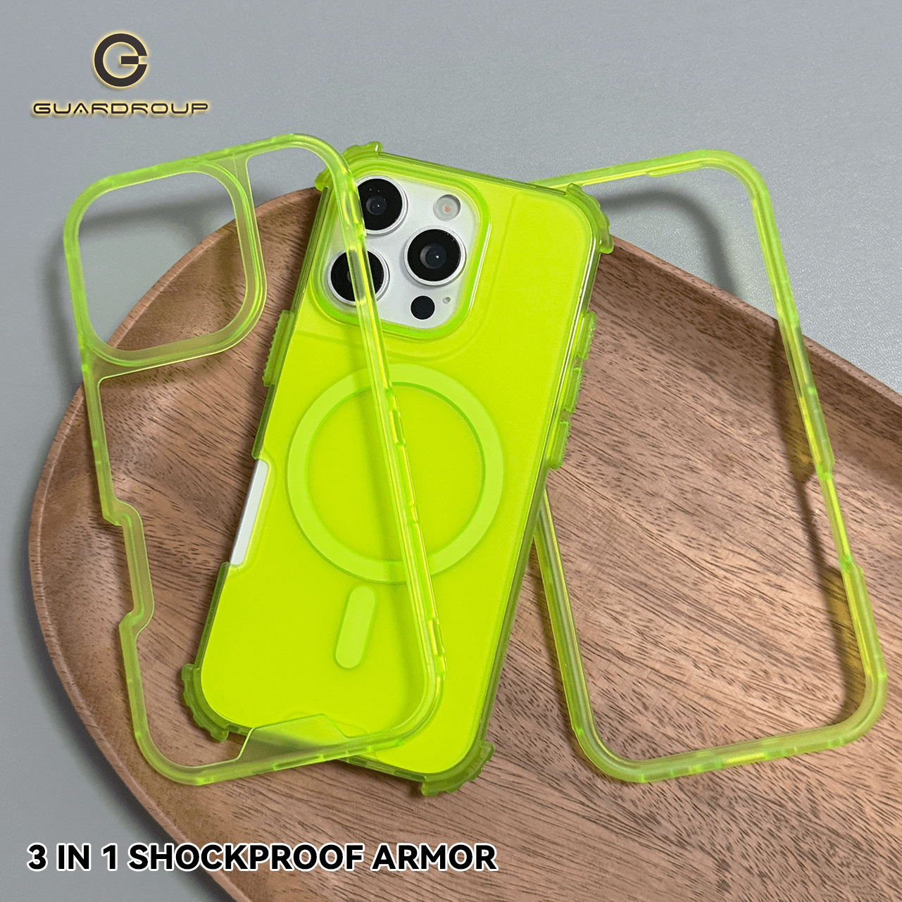 Phone Cases Heavy Duty - Magnetic 3 in 1 Neon Color