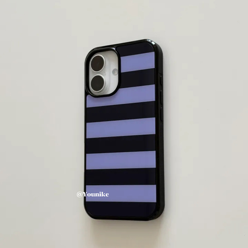 Korean Ins Purple and Black St - Phone Cases Purple recension och pris