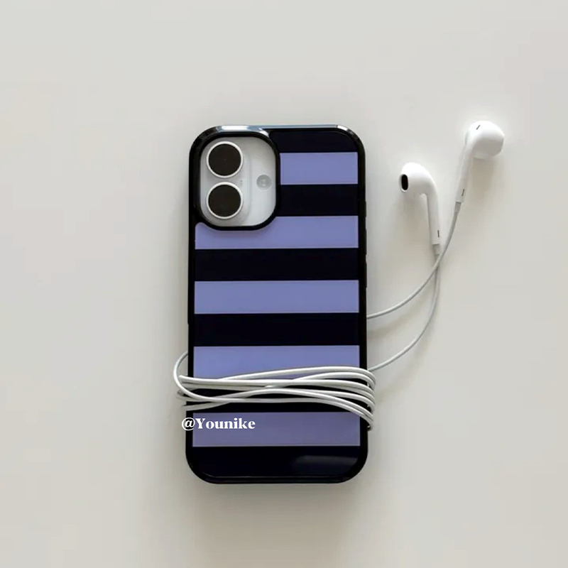 Korean Ins Purple and Black St - Phone Cases Purple recension och pris