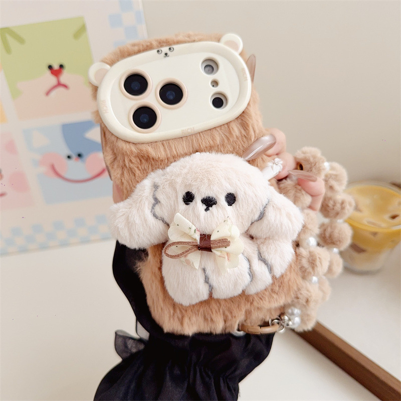 3D Cartoon Bowknot Puppy Warm  - Phone Cases Iphone 13 recension och pris