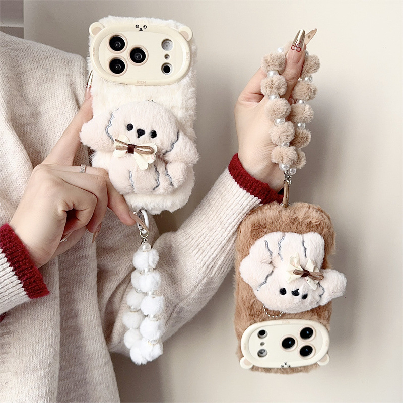3D Cartoon Bowknot Puppy Warm  - Phone Cases Iphone 13 recension och pris