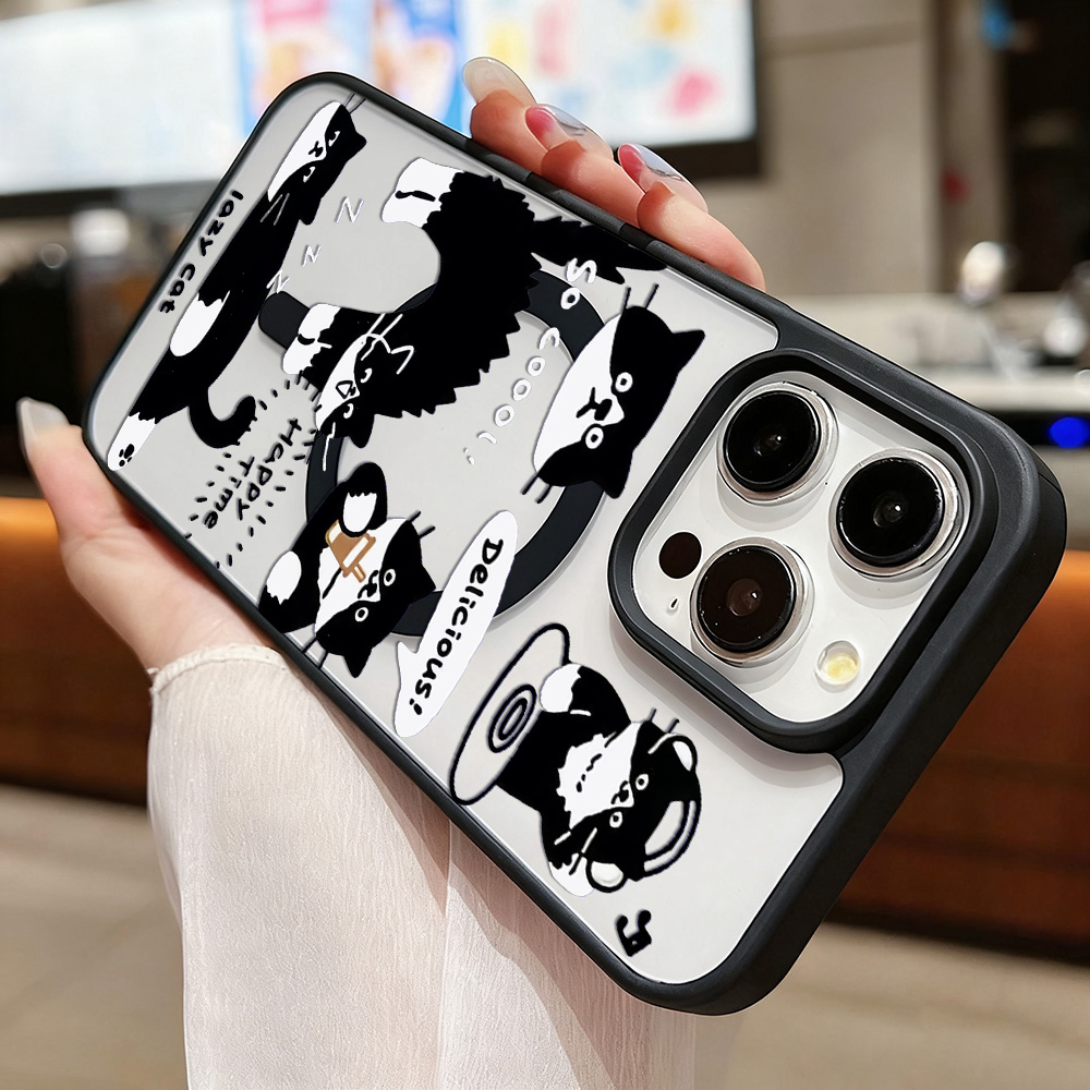 Funny Black Cat Wireless Charg - Phone Cases Magsafe recension och pris