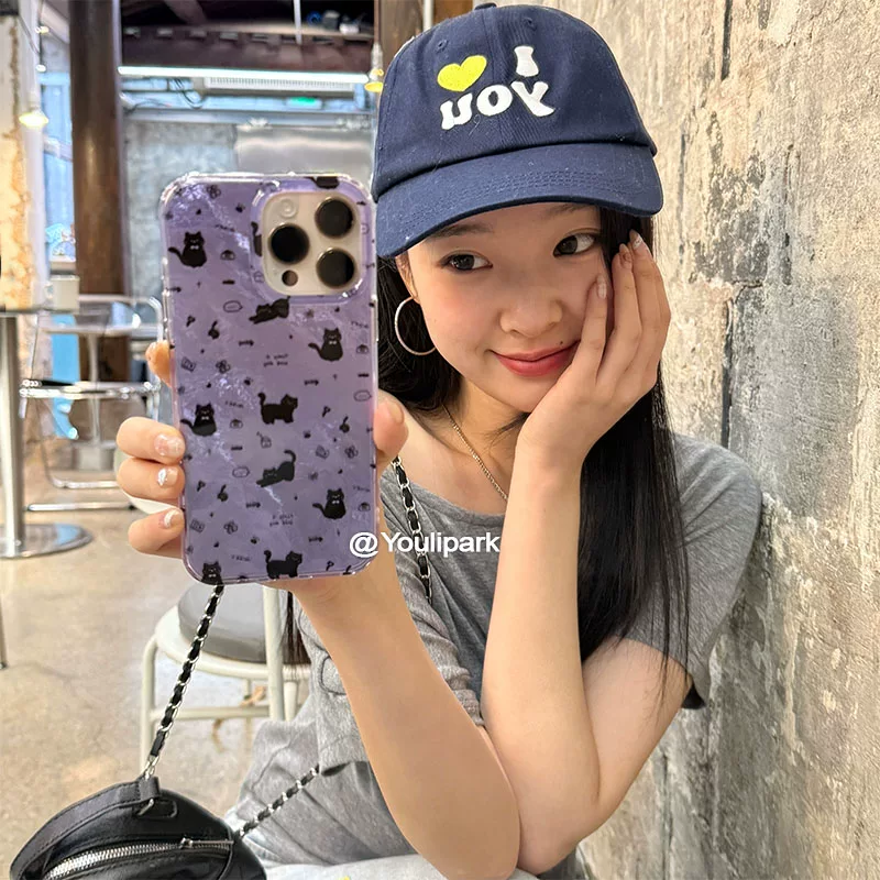 Ins Cute Girl Flower Purple Fu - Phone Cases Purple recension och pris