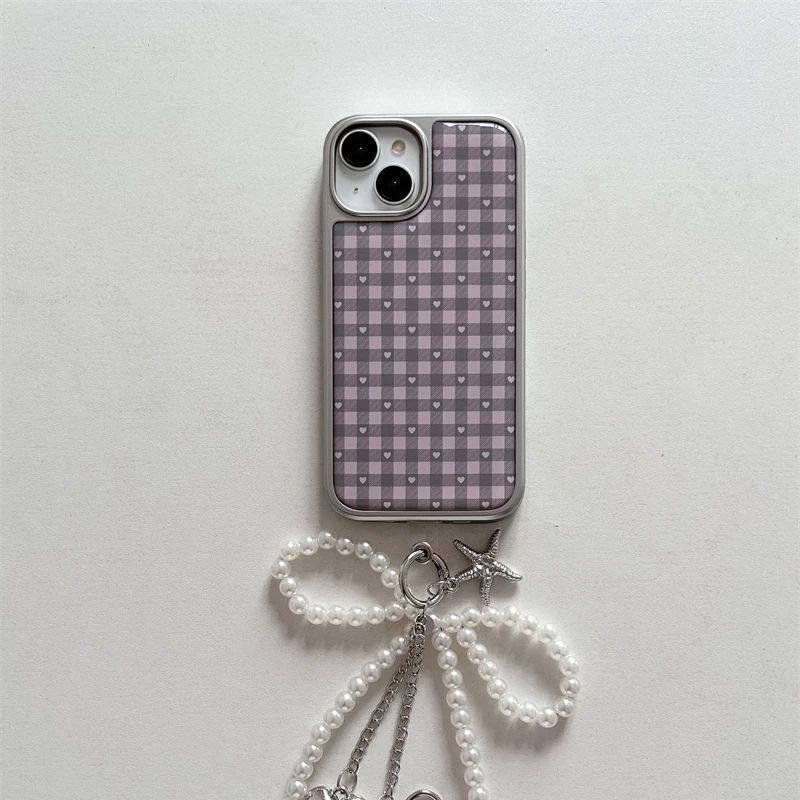 Pink Purple Heart-Shaped Check - Phone Cases Purple recension och pris