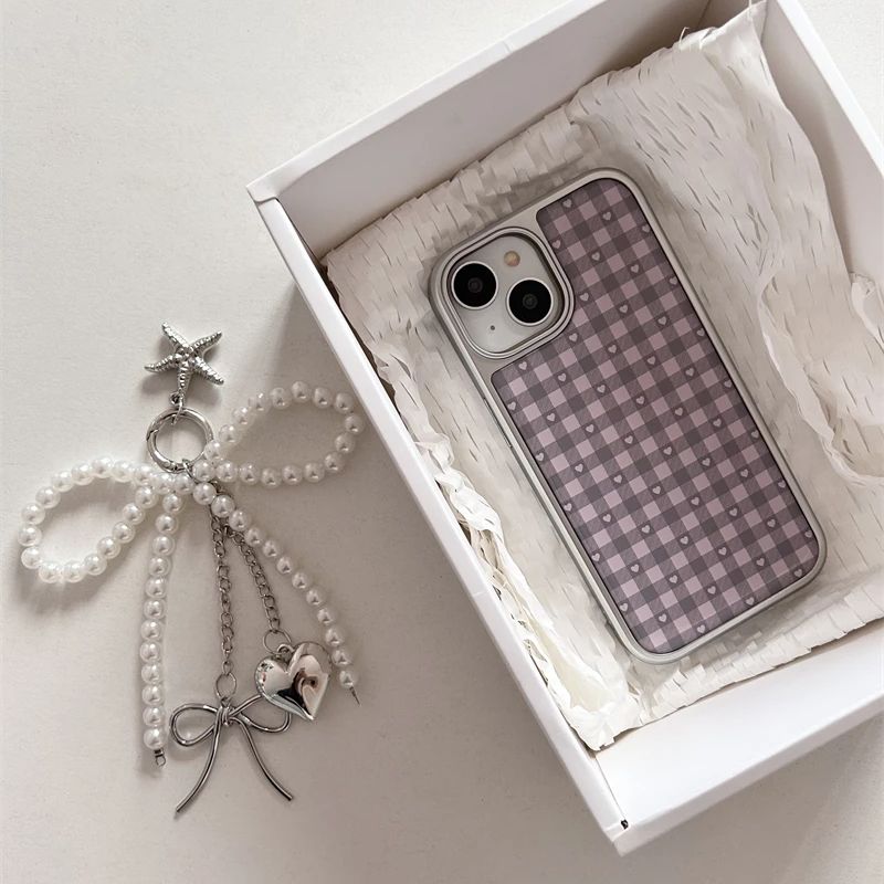 Pink Purple Heart-Shaped Check - Phone Cases Purple recension och pris