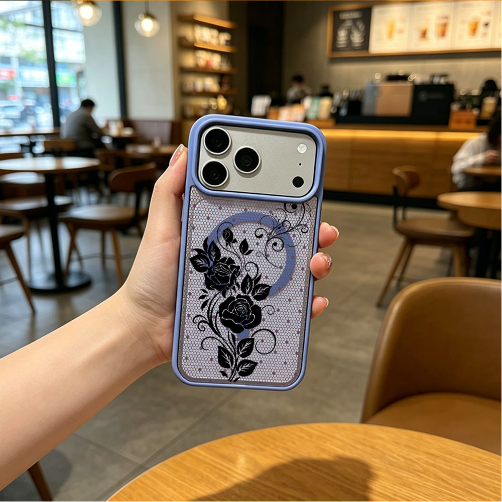 Advanced Rose Purple Lace Prin - Phone Cases Purple recension och pris