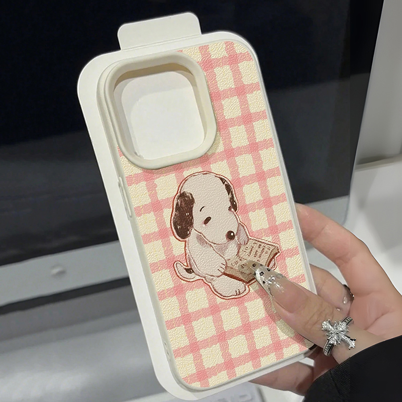 Cute Vintage Book Dog Litchi P - Phone Cases Vintage recension och pris