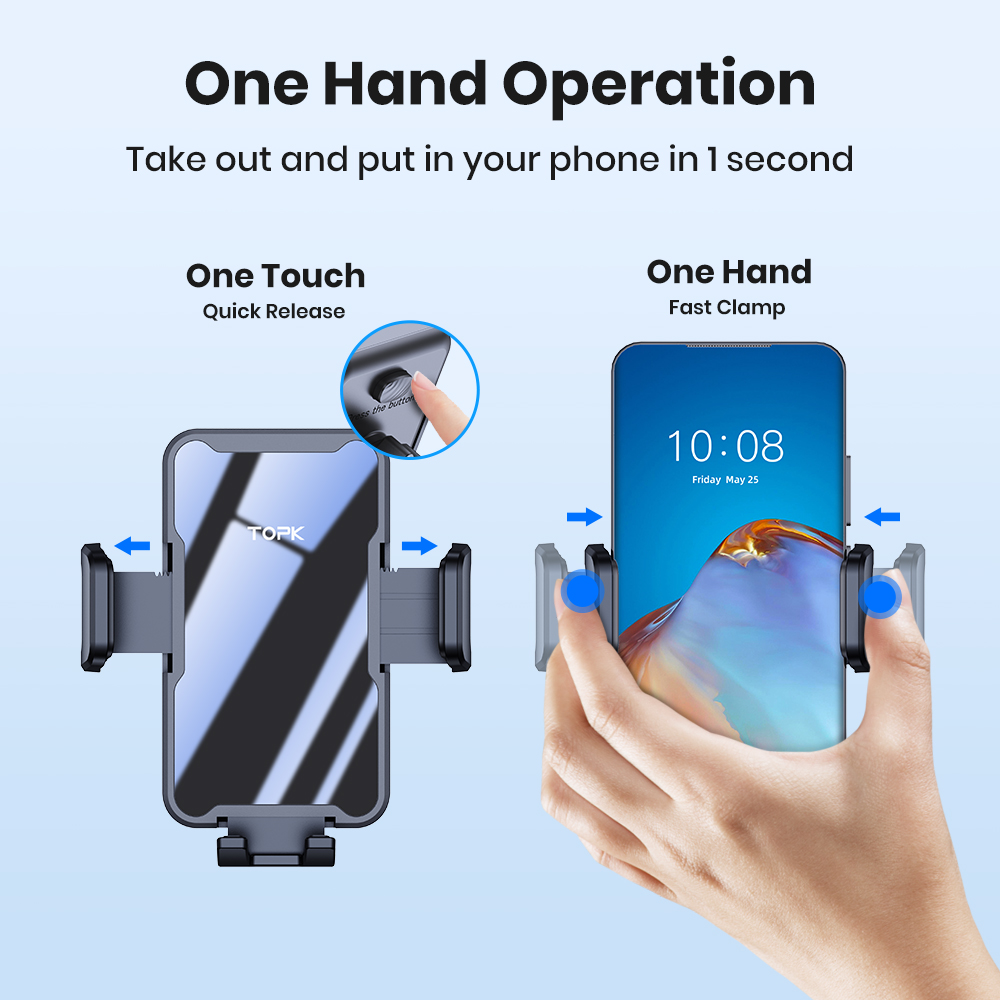 TOPK Car Phone Holder Air Vent - Phone Cases Heavy Duty recension och pris
