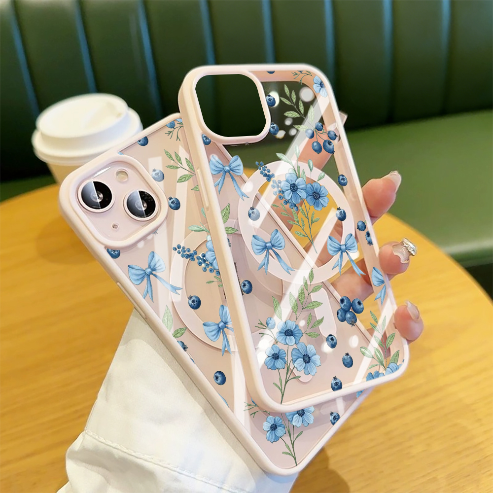 Blueberry Floral Clear Case  F - Phone Cases Magsafe recension och pris