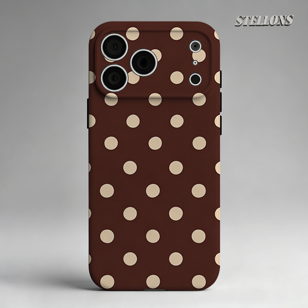 Brown Beige Polka Dot Phone Ca - Phone Cases Magnetic recension och pris