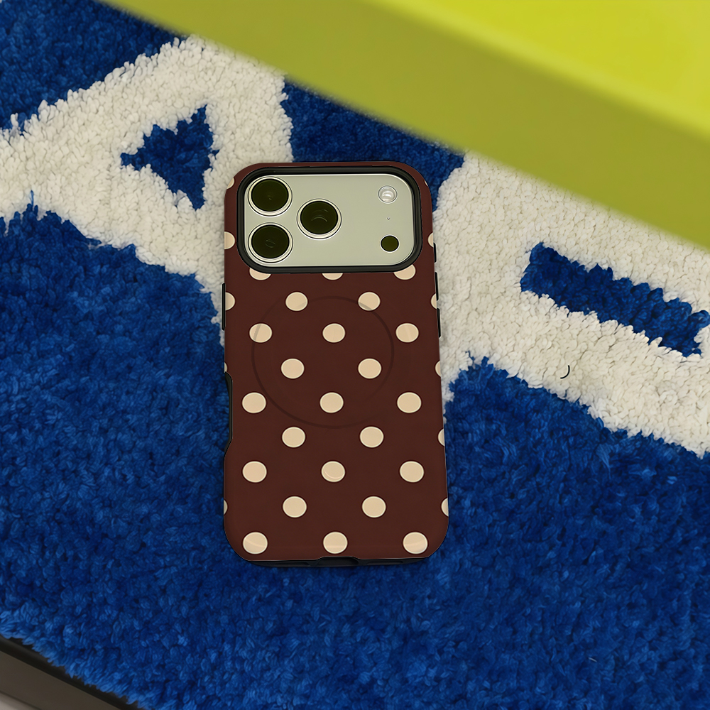 Brown Beige Polka Dot Phone Ca - Phone Cases Magnetic recension och pris