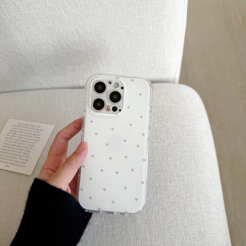Korean White & Purple Polka Do - Phone Cases Purple recension och pris