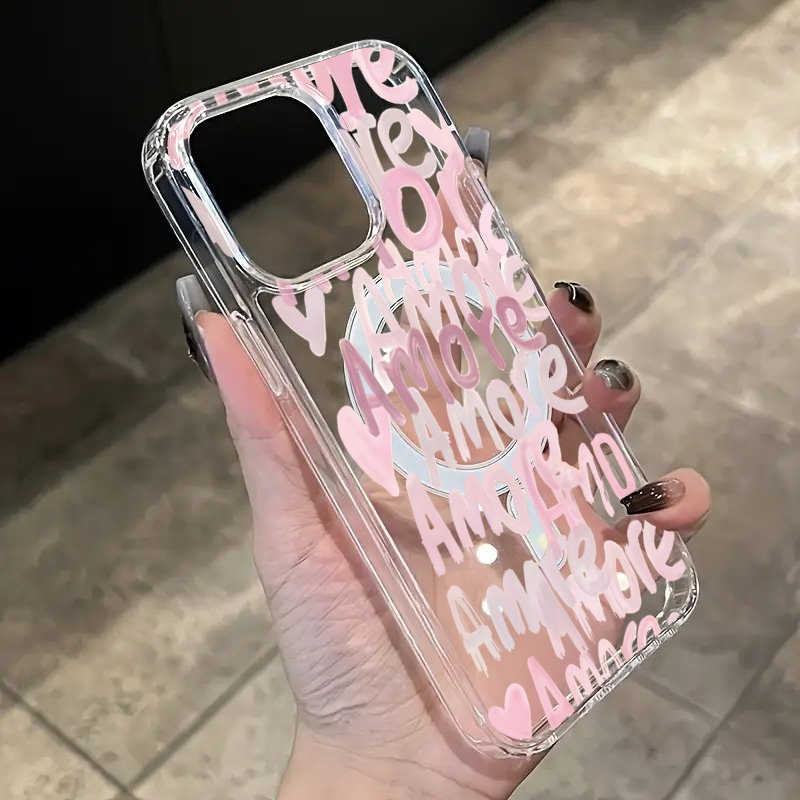 Amore-Love Romantic Pink Lette - Phone Cases Magnetic recension och pris