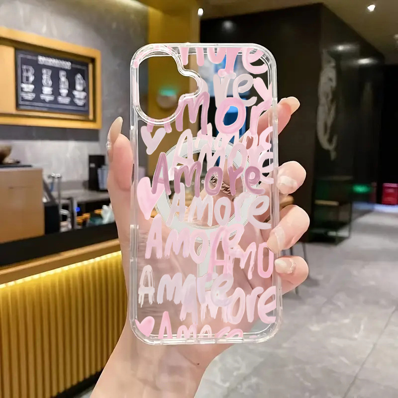 Amore-Love Romantic Pink Lette - Phone Cases Magnetic recension och pris
