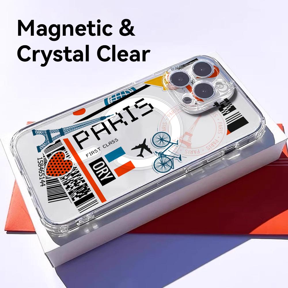 Plane Travel Ticket france Pho - Phone Cases Magnetic recension och pris