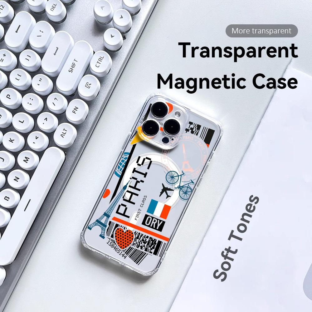 Plane Travel Ticket france Pho - Phone Cases Magnetic recension och pris