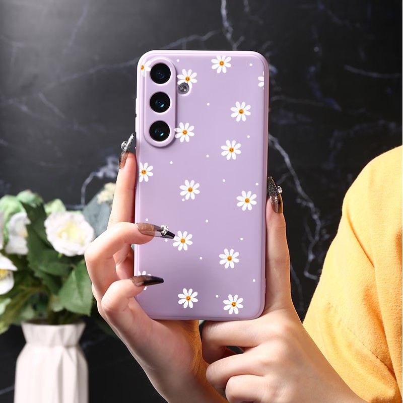 Purple Daisy Print Soft TPU Ph - Phone Cases Purple recension och pris