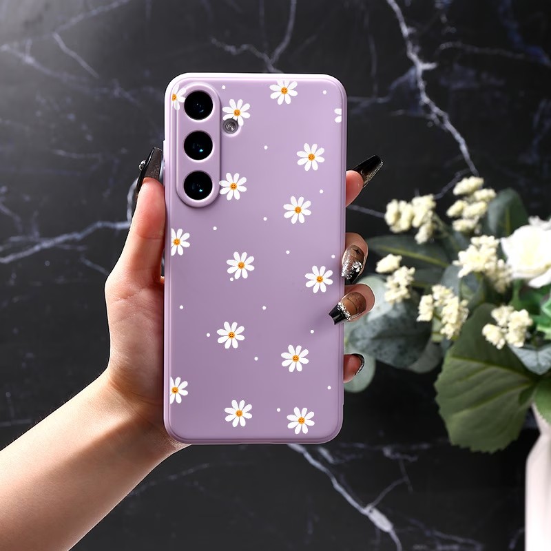 Purple Daisy Print Soft TPU Ph - Phone Cases Purple recension och pris