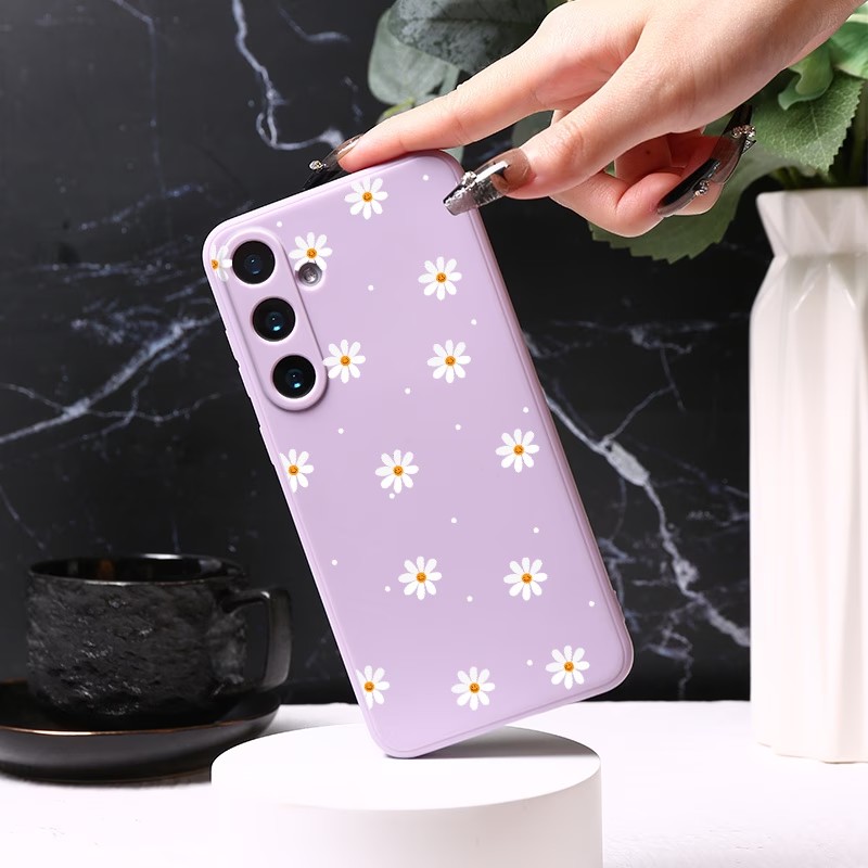 Purple Daisy Print Soft TPU Ph - Phone Cases Purple recension och pris