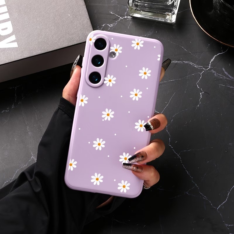 Purple Daisy Print Soft TPU Ph - Phone Cases Purple recension och pris