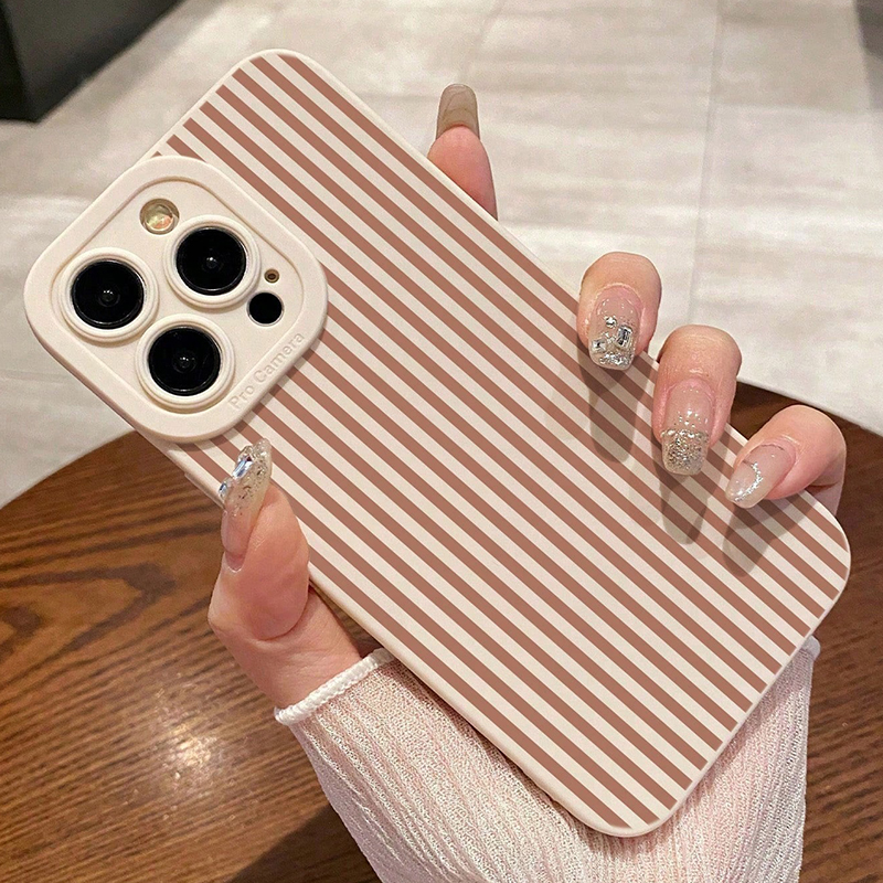 Pink Striped Painted Anti-Drop - Phone Cases Iphone 13 recension och pris