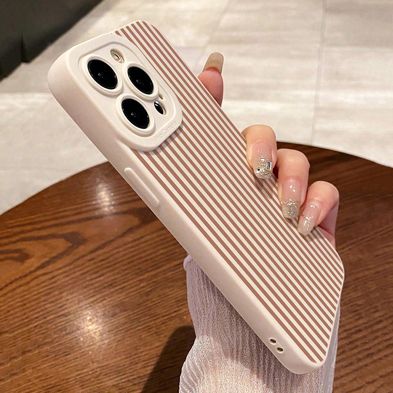 Pink Striped Painted Anti-Drop - Phone Cases Iphone 13 recension och pris