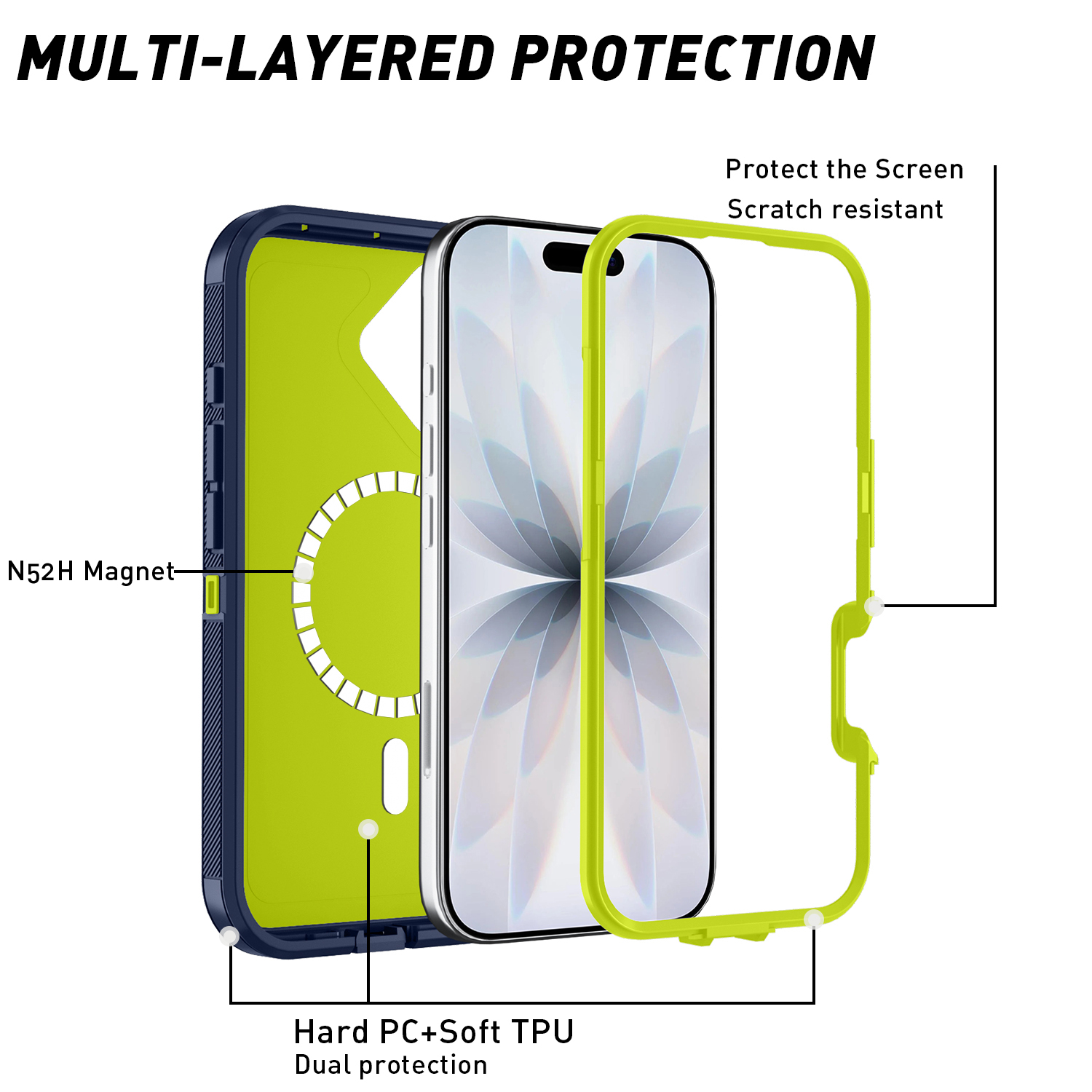 For Magsafe Armor Heavy Duty P - Phone Cases Heavy Duty recension och pris